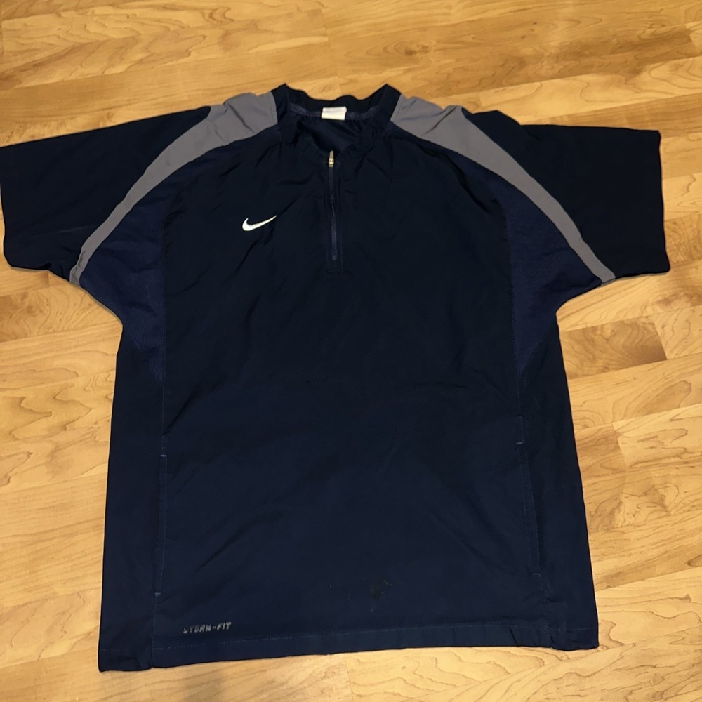 Nike Storm Fit‎ Navy Blue 1/4 Zip Short Sleeve Pullover